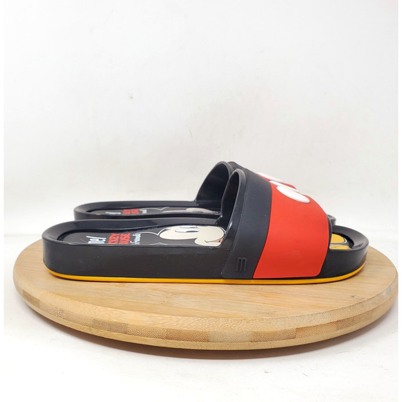 Melissa Disney Mickey Sandals Kids 1 Black‎ Red Belt Jelly Slide Shoes - Picture 6 of 11